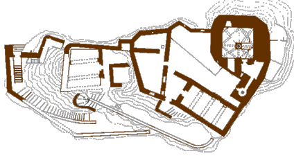 Chateau de Queribus - Plan